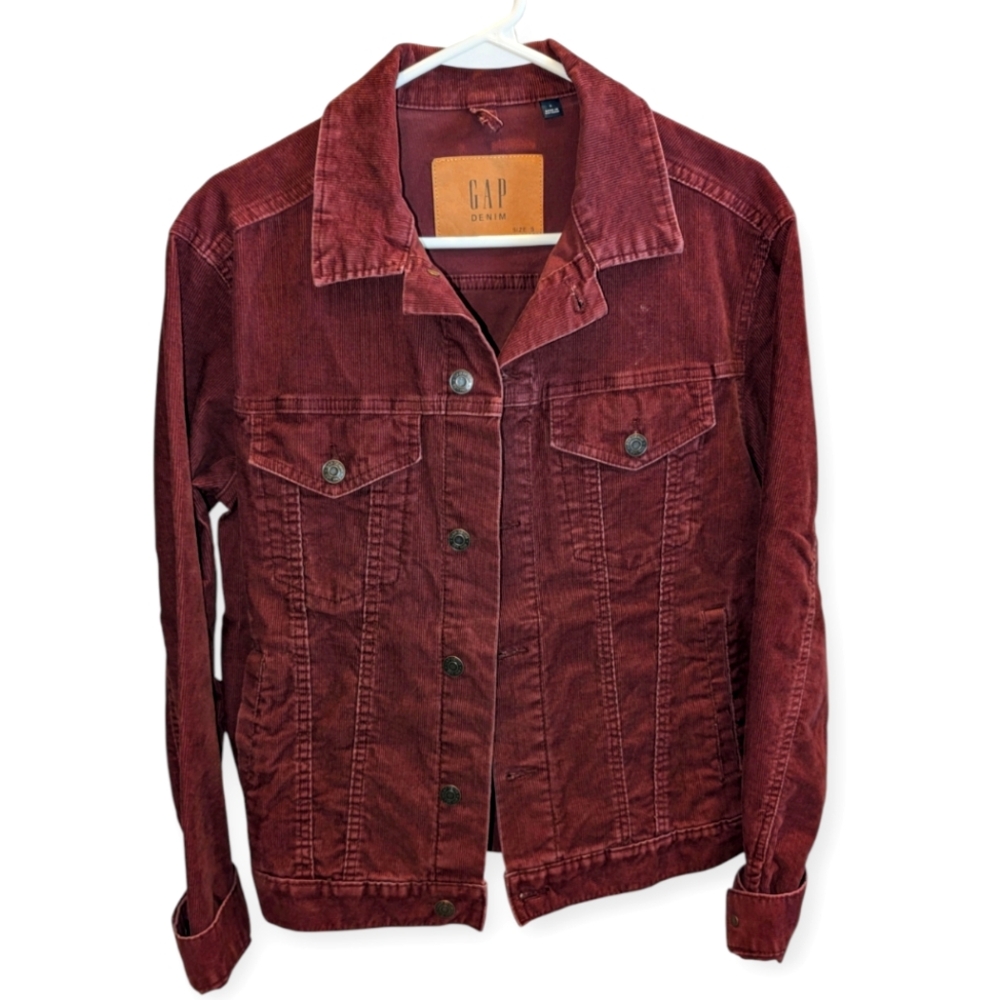 Gap Burgundy Corduroy Jacket - Men S